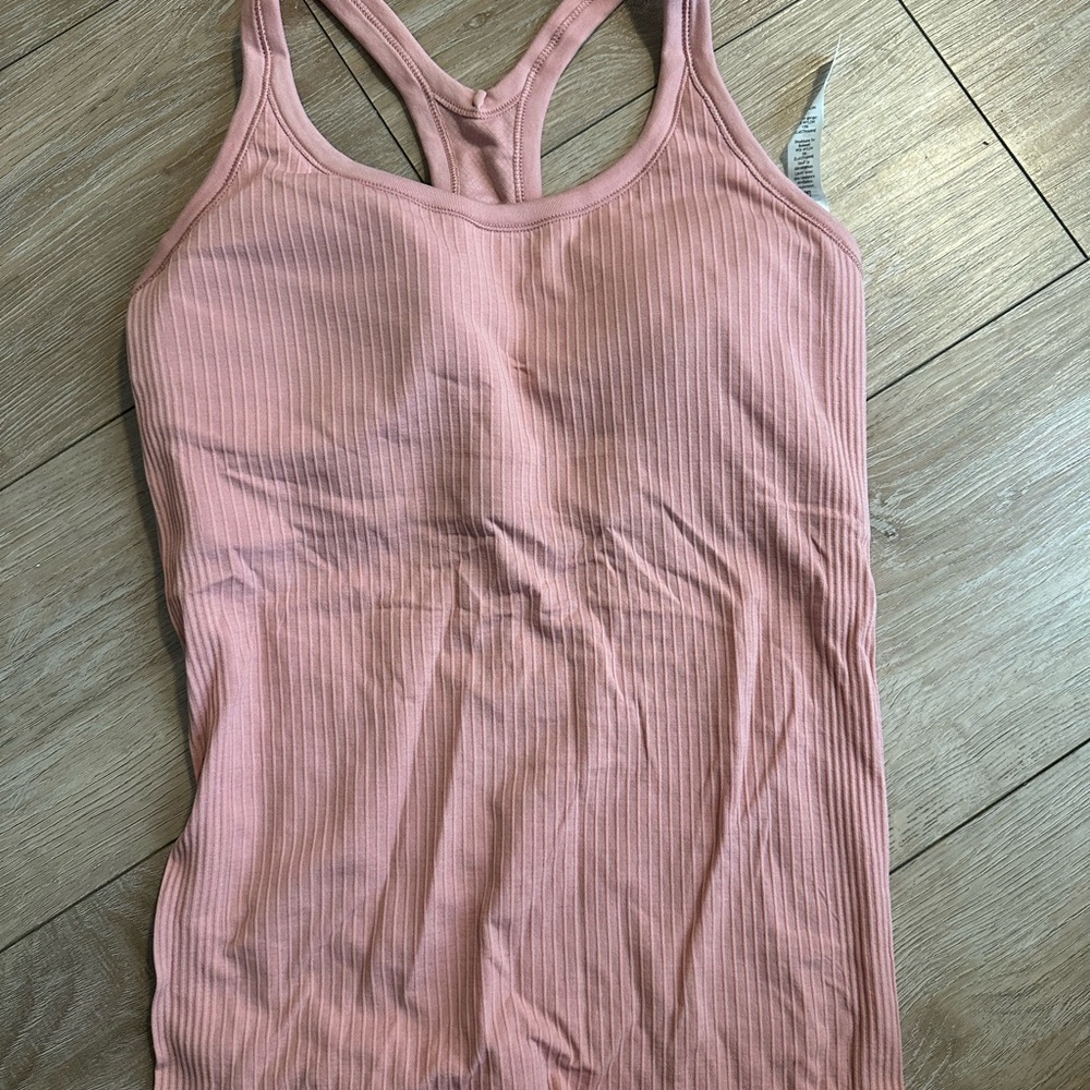 Lululemon Athletica Pink Ribbed Tank Top